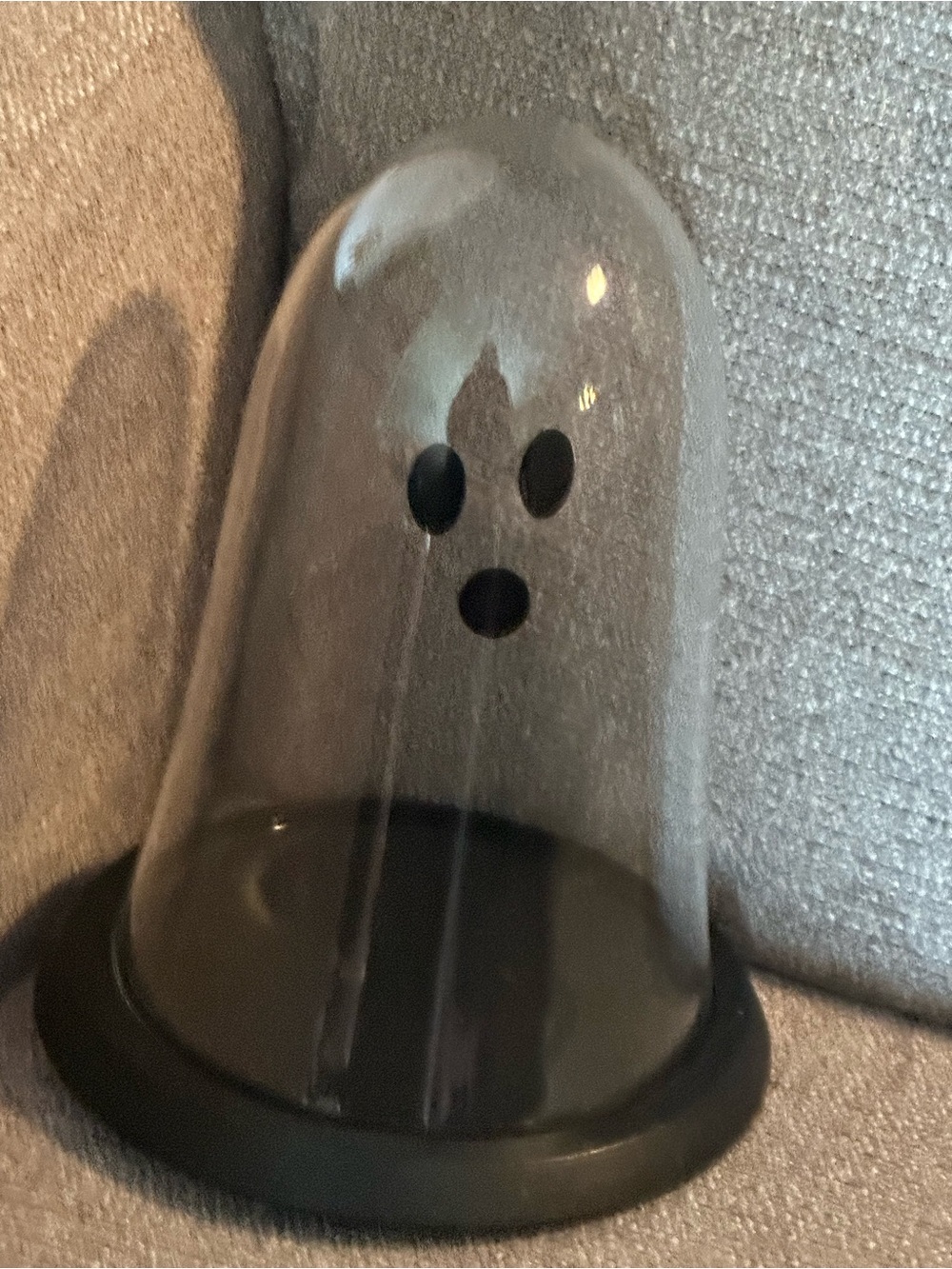 Black Glass Ghost Dome Accent - Unbranded